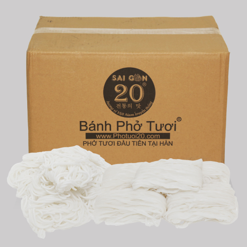 Combo 5 kg of fresh pho and 5 kg of Bun Bo Hue vermicelli noodles NoodleSaigon20 0